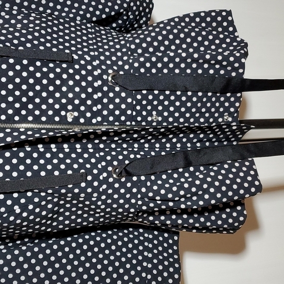 Laura Ashley- Women's Polka Dot Peplum jacket coat black/white New! Sz.Large - Picture 4 of 8